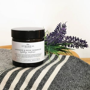 Lavender & rose geranium moisturiser | natural, vegan skincare