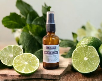 Focus blend: peppermint and lime linen spray