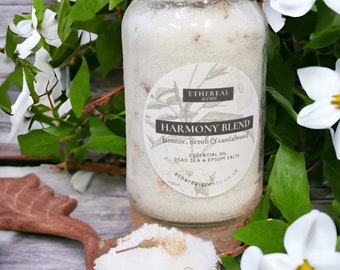 Harmony blend sead sea and epsom bath salts | jasmine, neroli and sandalwood