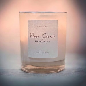 Echoaroma | Noir Opium Soy Wax Candle | Black Opium