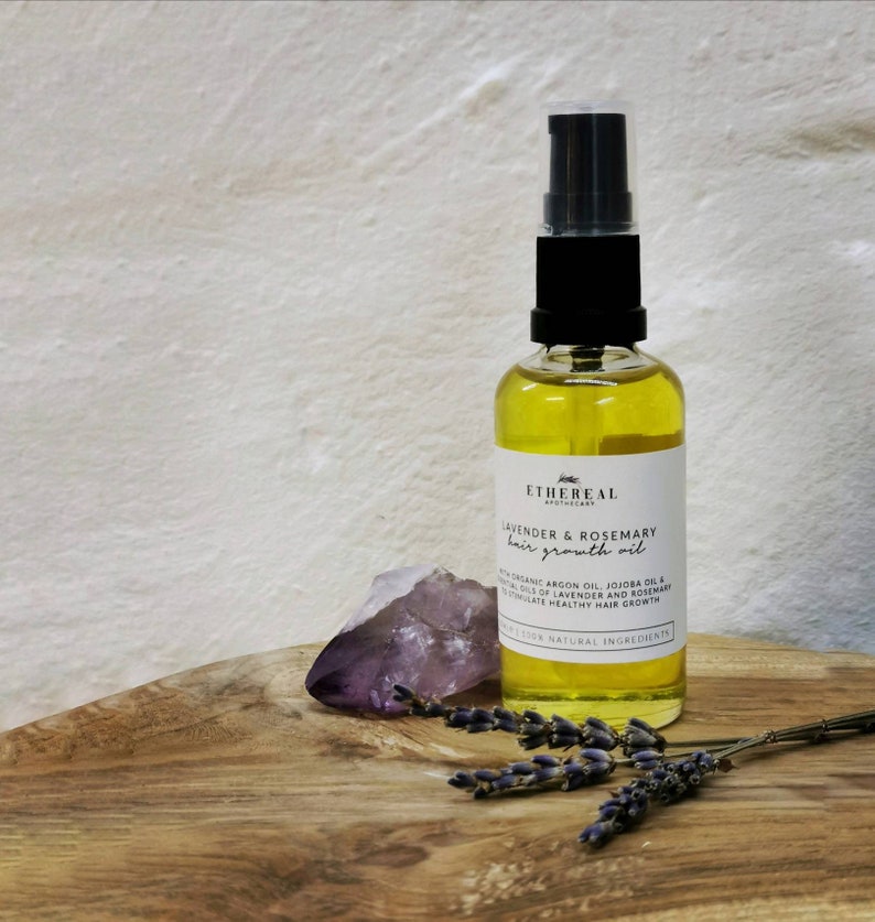 Lavender & Rosemary Hair Growth Oil Jojoba Oil Hemp Seed Etsy