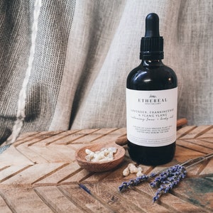 Lavender, frankincense and ylang ylang relaxing face and body oil | ethereal apothecary