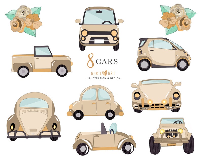 Vehicle Travel DIY Scrapbook Automobile PNG Stationery Party Car Clipart Commercial Use Cute Cars Neutral Cars Transportation