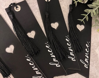 Dance Bookmarks | Personalized Bookmarks | Leatherette | Dance Team | Team Gifts | Affordable Gift Idea | Dance Teacher | Dancer