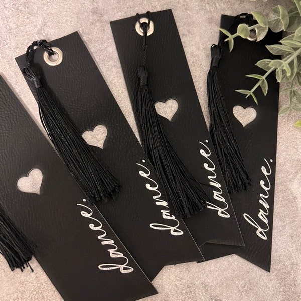 Dance Bookmarks | Personalized Bookmarks | Leatherette | Dance Team | Team Gifts | Affordable Gift Idea | Dance Teacher | Dancer