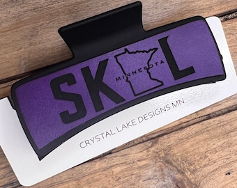 Vikings Hair Clip | Custom Clip | Sports Clip | Claw Hair Clip | Coach Gift | Teacher Gift | School Spirit | Minnesota | MN | Football |