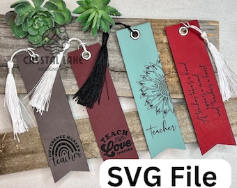 SVG FILE | Laser Cut Digital File | Teacher Gift | Bookmark | Best Teacher | Teacher Idea | Difference Maker | Thank a Teacher | Glowforge