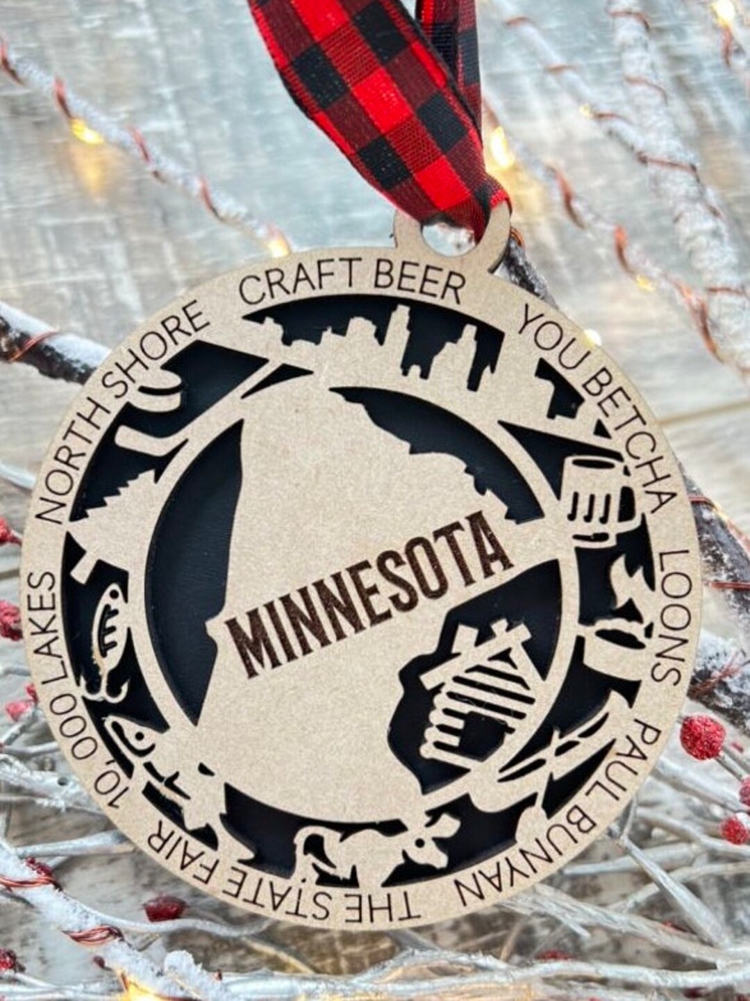 2023 Christmas Ornament, Minnesota, Gift Exchange, MN, Minnesota