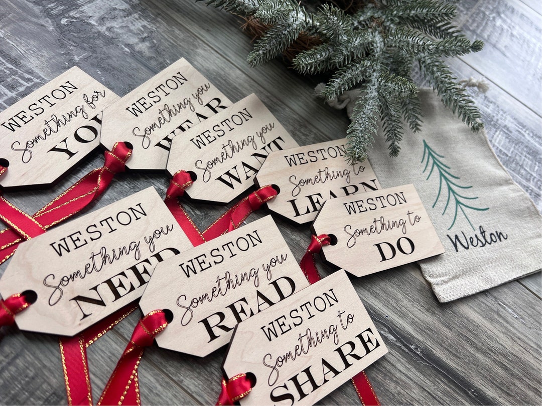 Christmas Gift Tags Wooden Tags Something You Want Something You Need Christmas Traditions Gift