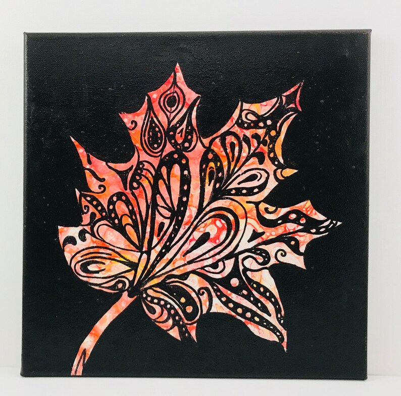 Fall Decor Acrylic Art Fall Leaf Art Acrylic Painting Pouring Home Decor Wall Art Flow Art Wall Decor Acrylic Painting Fluid Art