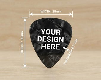 15 PACK Custom UV Printed Med (0.71mm) Guitar Picks – Personalized Guitar Accessory – StrathVegas