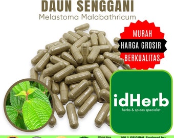 100-500 CAPSULES Melastoma Malabathricum Daun Senggani @600mg for Health All Fresh Natural Herbs spices Indonesian herb Organic WildCrafted