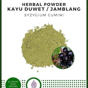POLVERE Jambolan Bark Syzygium Cumini Java Plum Black Plum Duwet Jamblang All Fresh Natural Herbs spezie Indonesian herb Organic WildCrafted