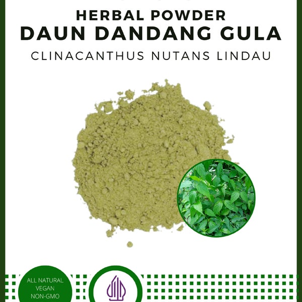 POWDER Sabah Snake Grass Lindau Leaves Clinacanthus Nutans Lindau All Fresh Natural Herbs spices Indonesian herb Organic WildCrafted