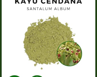 POWDER Sandalwood Bark White Sandal Tree Santalum Album Kayu Cendana All Fresh Natural Herbs spices Indonesian herb Organic WildCrafted