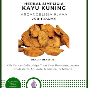 Dried Kayu kuning Arcangelisia flava L. Premium Fresh Organic Herbal Herb Spices Pure [idHerb]