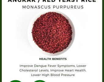 Dried Dry Angkak Red Yeast Rice Monascus Purpureus Premium Fresh Organic Herb Spices Pure FREE SHIPPING [idHerb]