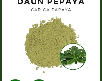 Organic Papaya Leaf Powder, Wildcrafted Indonesian Herb