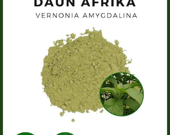 POEDER Bitterblad Vernonia Ewuro Etidot Vernonia Amygdalina Daun Afrika Alle Verse Natuurlijke Kruiden specerijen Indonesisch kruid Biologisch WildCrafted