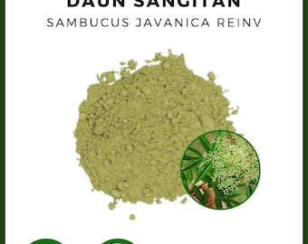 POWDER Javanese Elder Sambucus Javanica Calabura Daun Sangitan All Fresh Natural Herbs spices Indonesian herb Organic WildCrafted