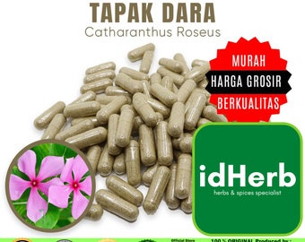 100-500 CAPSULES Catharanthus Roseus Tapak Dara Natural Herbs spices Indonesian herb Organic WildCrafted