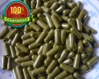 CAPSULES of Dried organic Papaya Leaf leaves Capsules (500 mg/capsule) herbal leaf Papaya Organic WildCrafted Fresh Natural Herbs