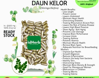 100-500 KAPSELN Moringa Oleifera Kelor @600mg Kräuterkapseln Alle Frische Natürliche Kräuter Gewürze Gesunde Indonesische Kräuter Bio WildCrafted
