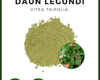 POWDER Simpleleaf Chastetree Legundi LEAVES Vitex Trifolia All Fresh Natural Herbs spices Indonesian herb Organic WildCrafted