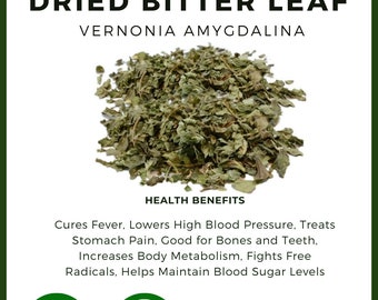 Dried Dry Bitter Leaf Vernonia Amygdalina Daun Afrika Premium Fresh Organic Herbal Herb Spices Pure [idHerb]