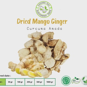 Dried Dry Mango Ginger Dry Sliced White Turmeric Curcuma Amada  Premium Fresh Natural Organic Herb Spices Herbal Pure WildCrafted Hygienic