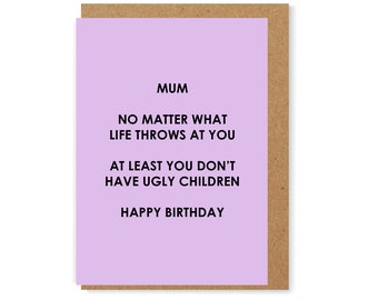 Ugly Birthday Card | Etsy