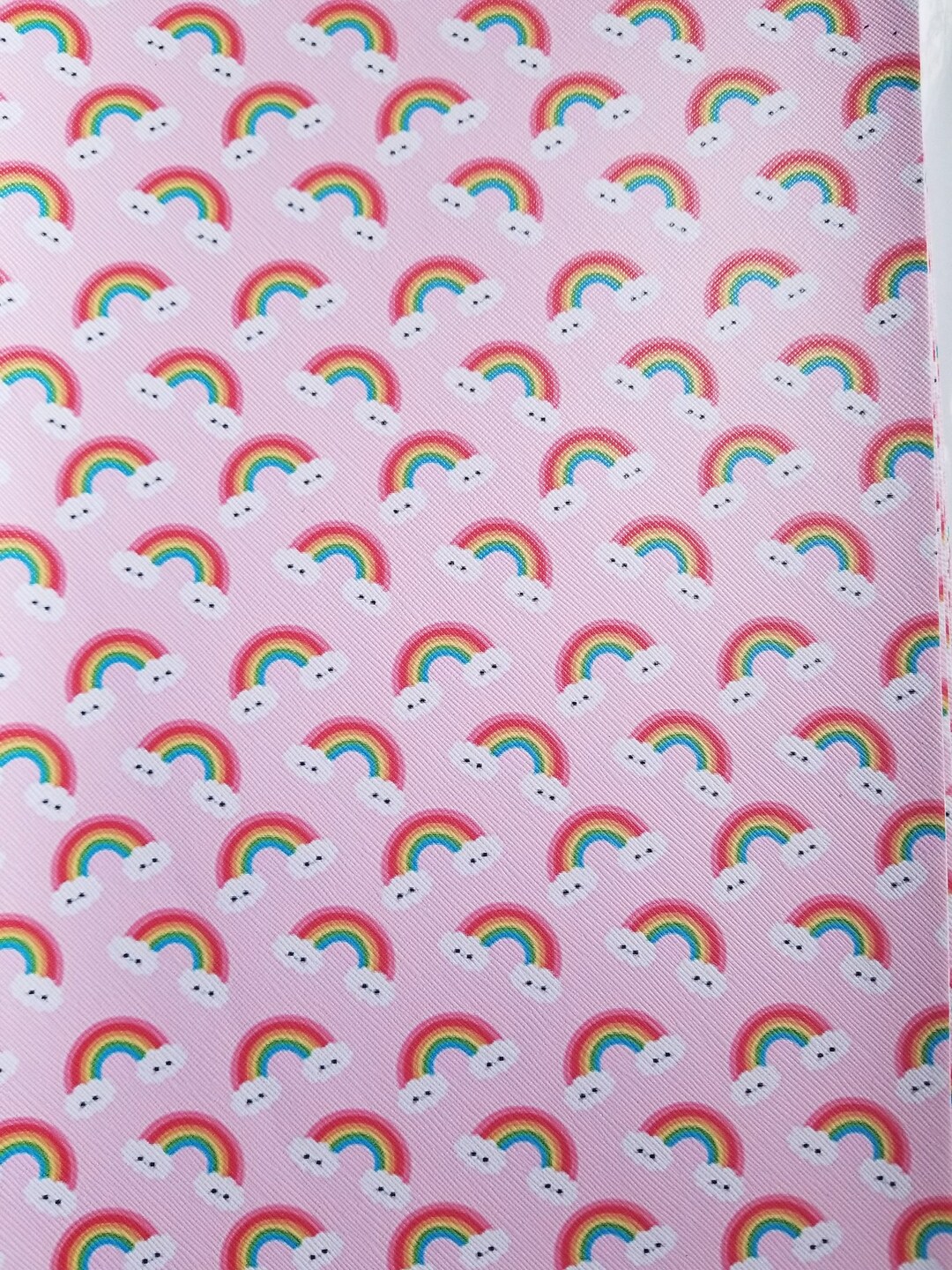 PINK RAINBOW SHEETS Rainbow Printed Faux Leather Sheets Etsy
