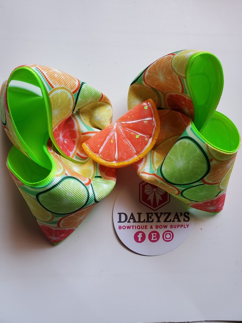 mo\u00f1o para ni\u00f1as bows for girls toronjas girls accessories c\u00edtricos hair accessories orange bow citric bow GRAPEFRUIT BOW grapefruit