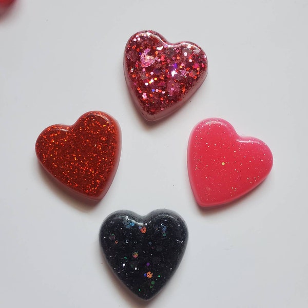 HEARTS, Valentine's day hearts, resin hearts, heart appliques, hearts, bow centers, crafts supplies, resin supplies, corazones, centros moño