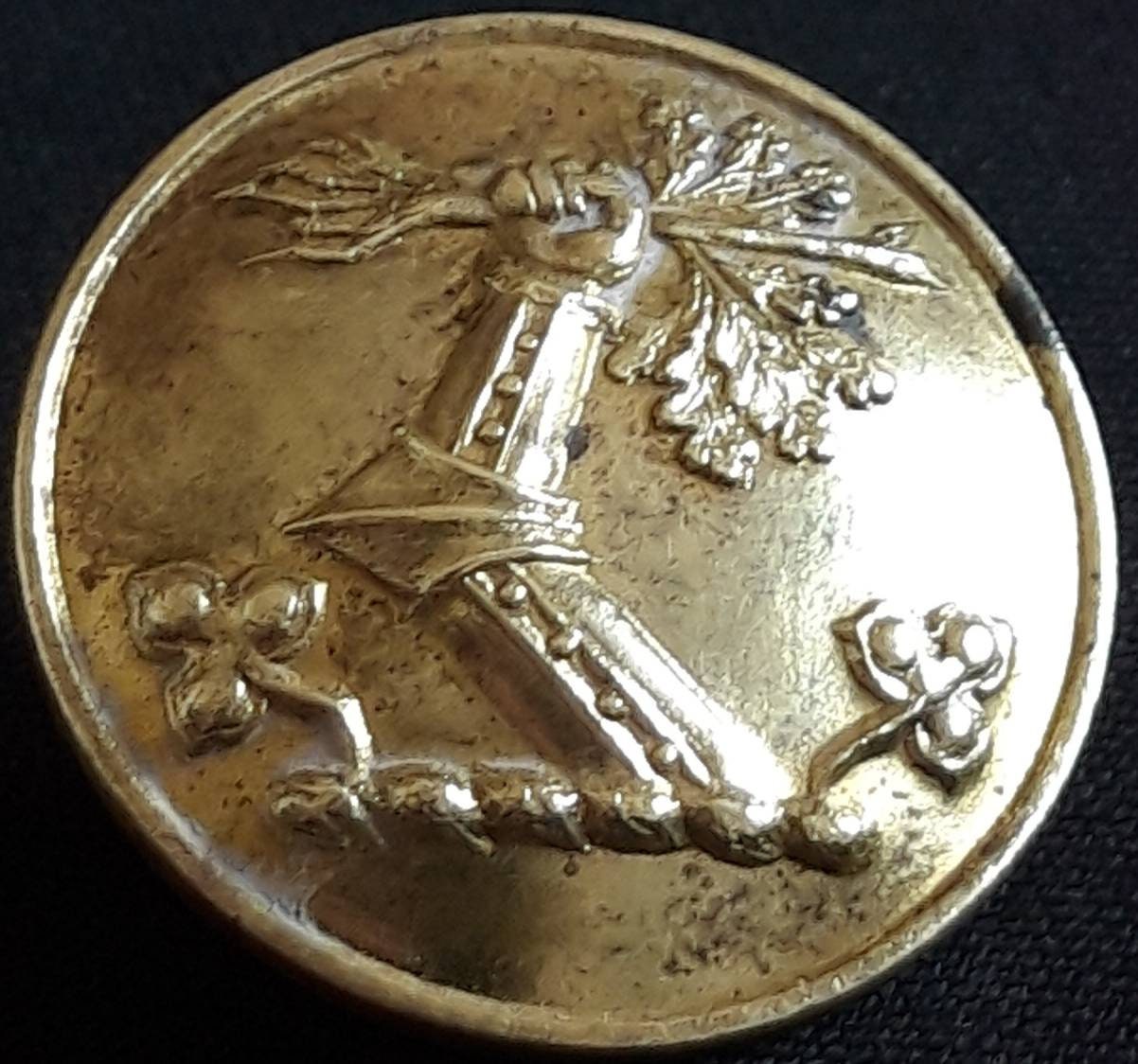 Early Antique Livery Button to the Armstrong Family. This Etsy