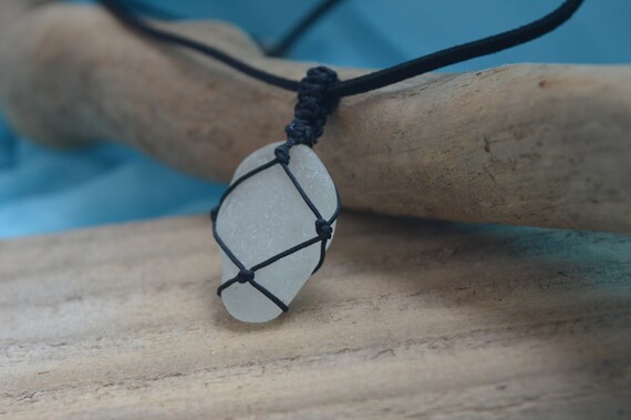 Beautiful Gift, Sea Glass, Sea Glass Jewelry, White Pendant, Unisex Jewelry, Handmade Gifts, Nature Glass, Handmade Summer, Wedding Jewelry