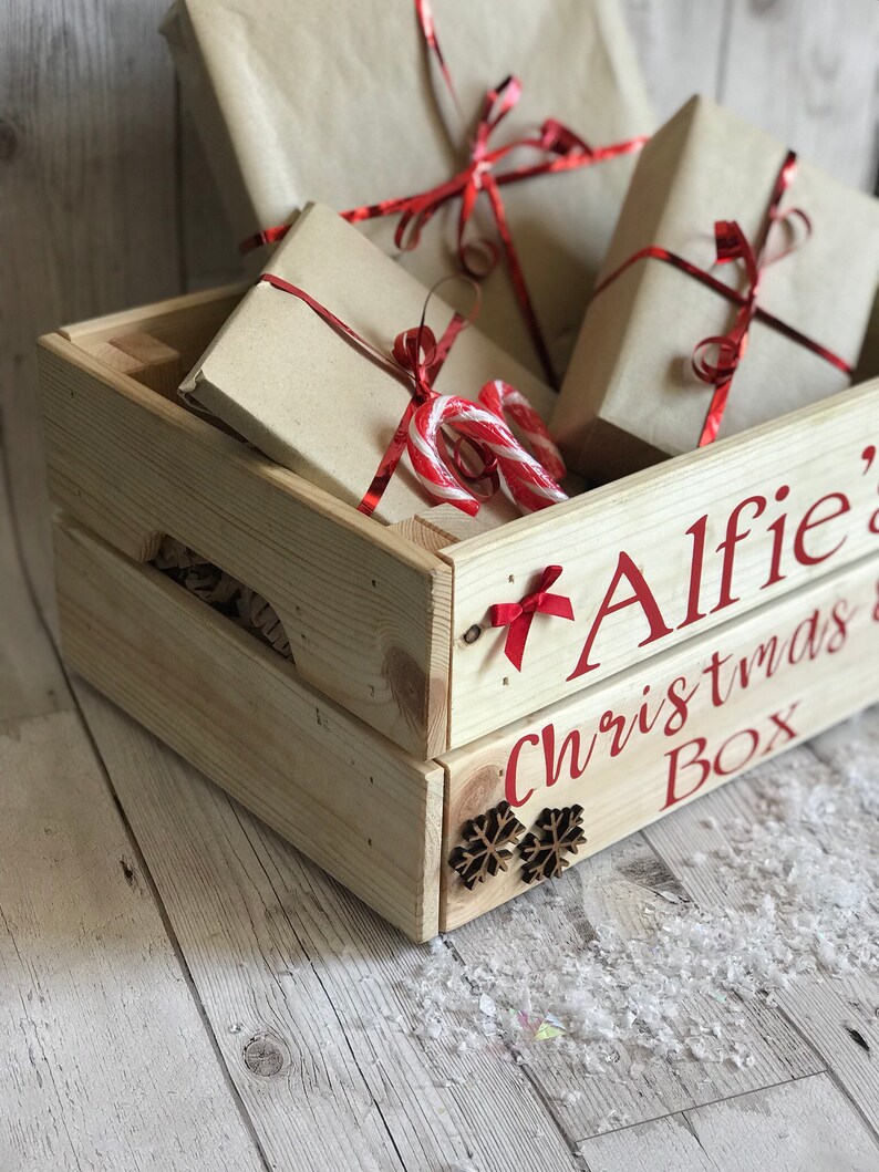Personalised Christmas Eve Box Christmas Eve Crate Wooden | Etsy