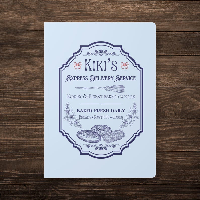 Kiki's Delivery Service Inspired Softcover Journal - Studio Ghibli, Recipe Book, Perfect Gift for Writers image 1