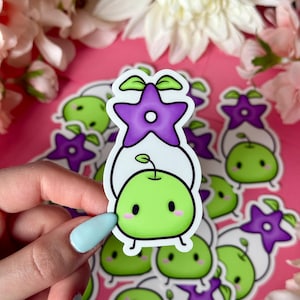 Junimo with Stardrop Sticker | Vinyl Die-Cut Stardew Valley Fan Art | Cute Gaming Sticker