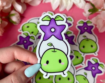 Junimo with Stardrop Sticker | Vinyl Die-Cut Stardew Valley Fan Art | Cute Gaming Sticker