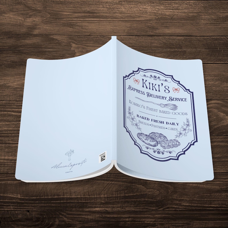 Kiki's Delivery Service Inspired Softcover Journal - Studio Ghibli, Recipe Book, Perfect Gift for Writers image 2