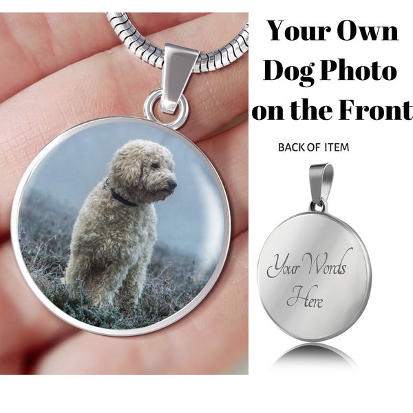 Your Golden Doodle Dog's Photo on a Pendant Necklace - Labradoodle - Golden Doodle - Goldendoodle Gift - Doodle Mom - Goldendoodle Mom