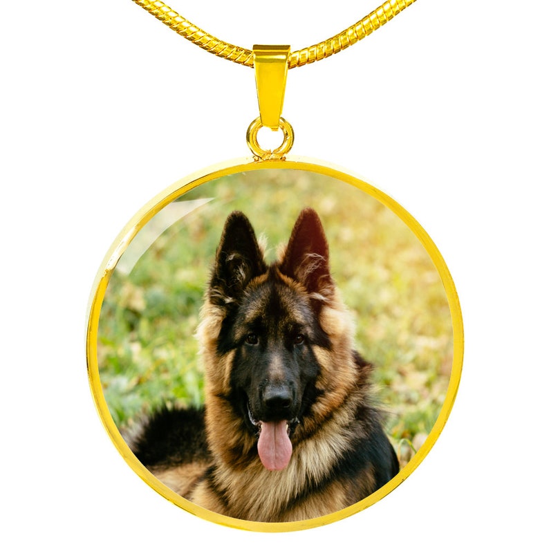 Your German Shepherd Dog's Photo on a Pendant Necklace Etsy