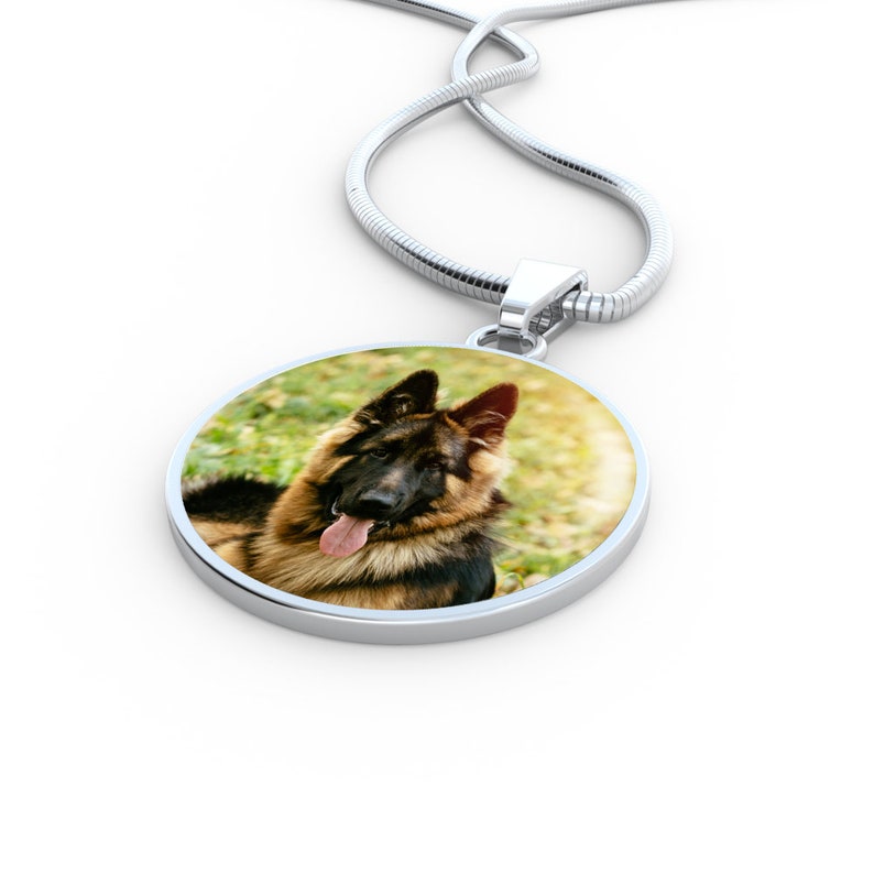 Your German Shepherd Dog's Photo on a Pendant Necklace Etsy