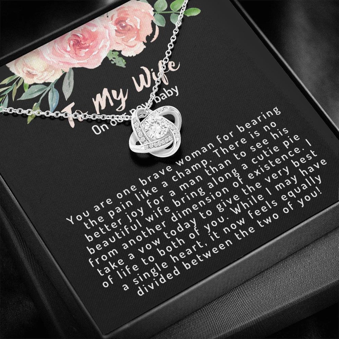 Love Knot Necklace Push Present For Wife Push Present Push Etsy love-knot-necklace-push-present-for-wife-push-present-push-etsy