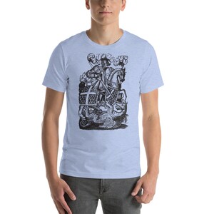 Medieval Knight on Horse Slaying Dragon Short-sleeve Unisex - Etsy