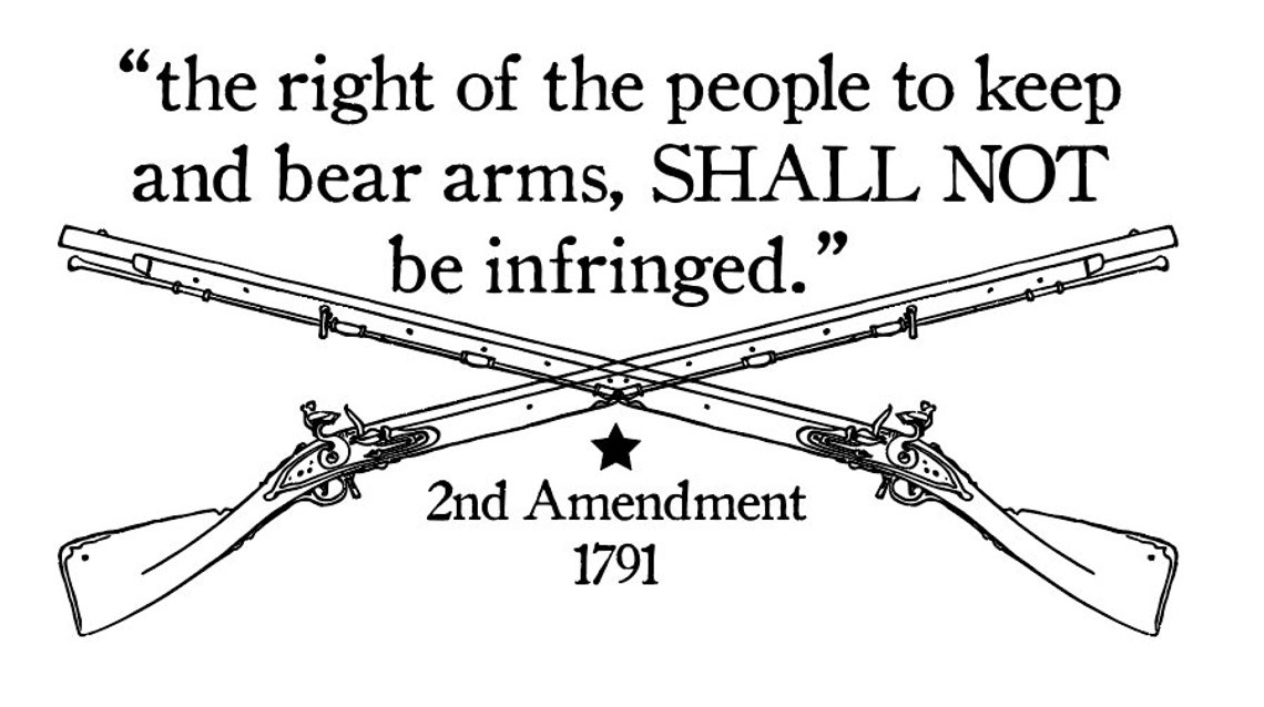 2nd Amendment 1791 Right to Bear Arms Patriotic Flintlock Etsy