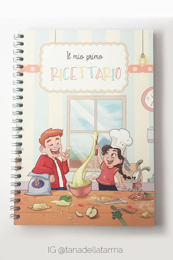 Il mio primo ricettario Piccolo quaderno per scrivere le ricette dei  bambini Agenda per cucina, adesivi e segnalibri per genitori e figli -   Italia