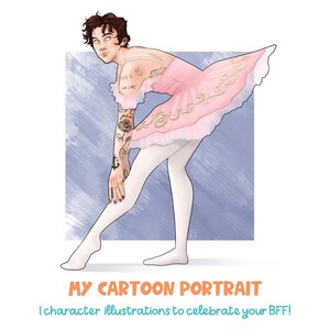 My Cartoon portrait - Cute stylized portrait from photos of one characters full figure - An amazing fan art of your favorite singer ar actor