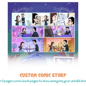 Custom comics - Share your adventures as a comic page for a unique gift for anniversary or a move to a new house!